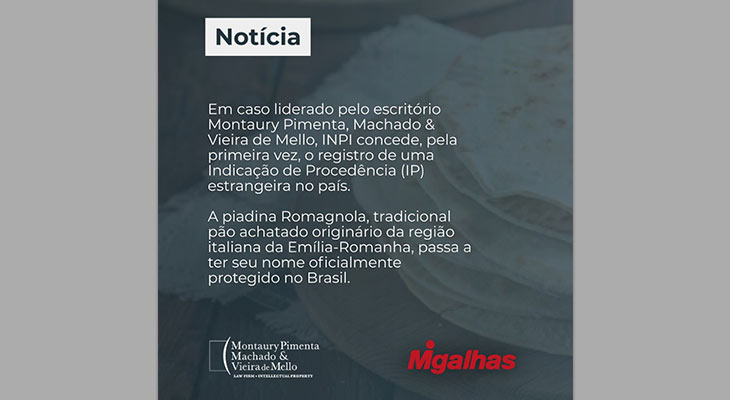 O INPI concedeu, pela primeira vez, o registro de uma Indicação de Procedência (IP) estrangeira no país