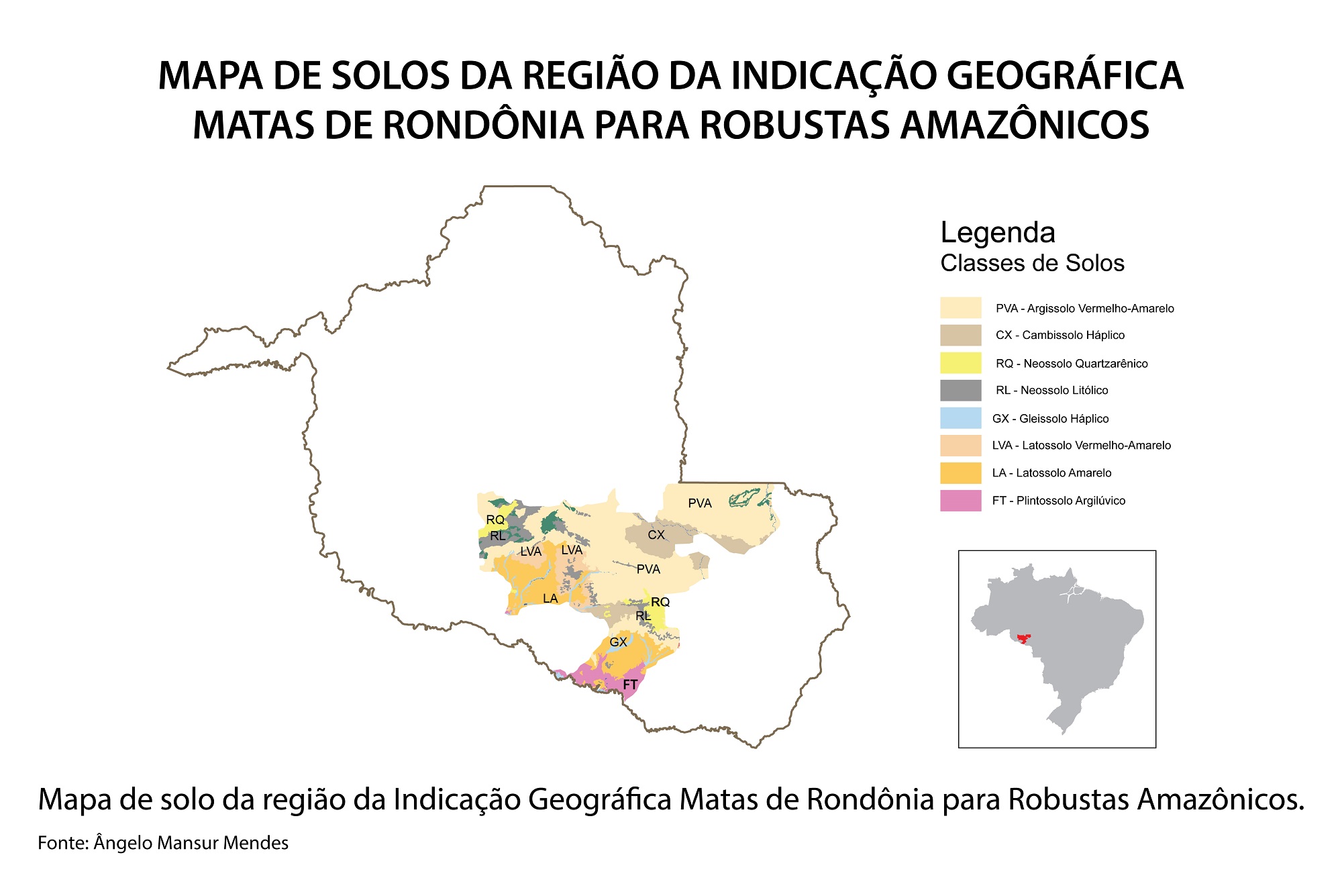 Mapa Solos Matas de Rondônia